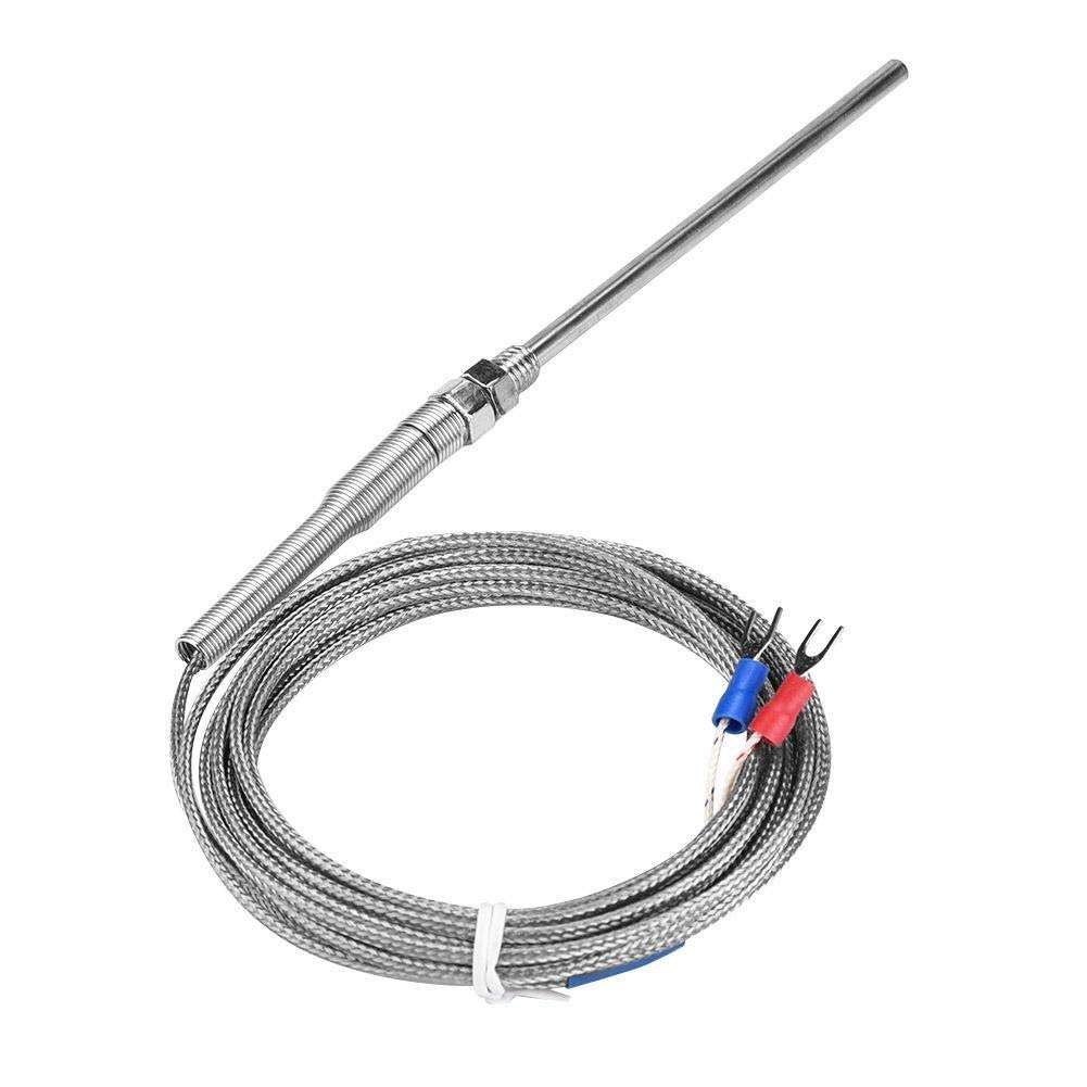 Thermocouple Temperature Sensors Wire K-Type M8 Thread 100mm / 3.9in Probe Length Temperature Range 0~400(4M),Thermocouple Thermometers and Probes 1