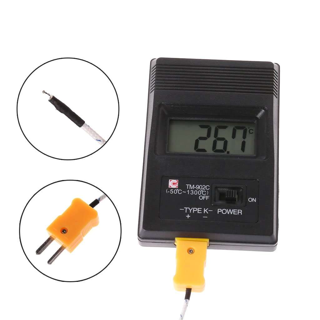 Pinhaijing TM-902C Temperature Meter K Type LCD Digital Thermometer Thermocouple Probe 1300 4