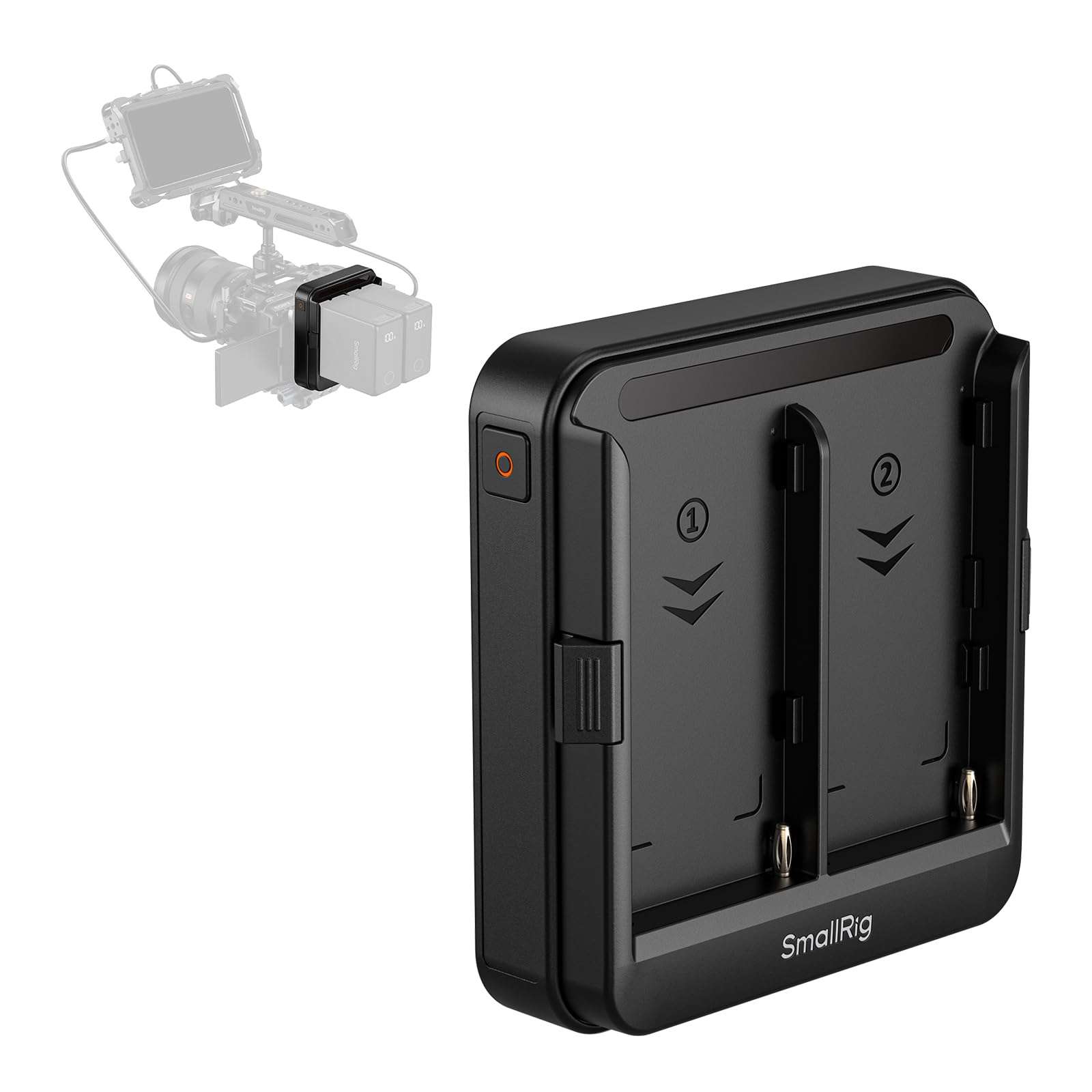 SmallRig Dual NP-F Battery Plate, Power Supply for D-Tap, DC, USB-C Ports, Adapter Mount Plate for NP-F550 / 570/750 / 770/950 / 970 Batteries, Supports UPS - 5536 1