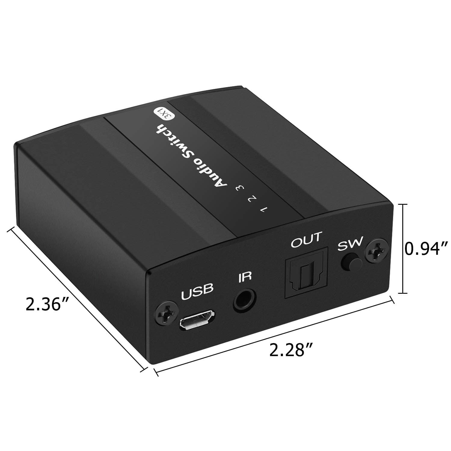 Musou Optical Audio Switcher,3 Ports in 1 Out Digital Optical Toslink SPDIF 3x1 with IR Remote Control Support LPCM2.0/DTS/Dolby-AC3 for PS3 Xbox Blue-Ray DVD HDTV 4