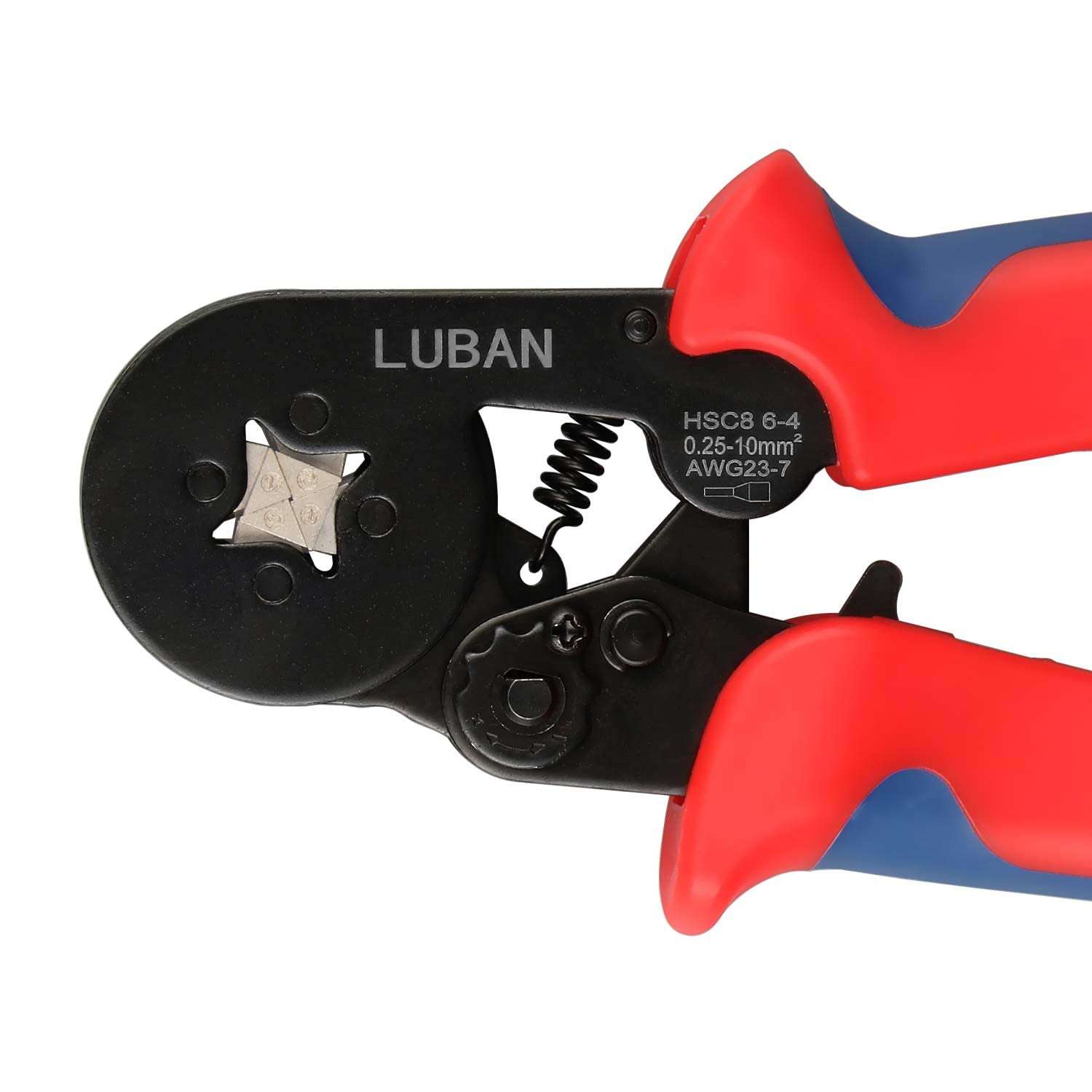 Ferrule Crimping Tool, Ferrule Crimper Plier (AWG23-7), Self-adjustable Ratchet Crimping Tool for Wire Ferrules Connectors Pin Terminals Cable End Sleeves AWG 23-7, 0.25-10mm² (Square Compression) 2