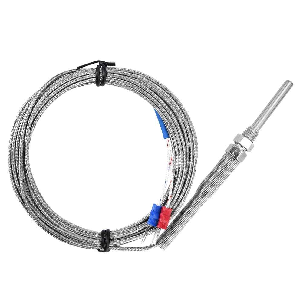 M8 Thread Type K Thermocouple 30mm Probe Temperature Sensor Wire 0-400℃ (4 m) 5