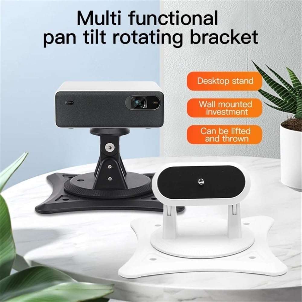 YXIANG56Q Projector Mount Multi Functional Projector Gimbal Desktop Bracket Lifting Bracket Wall Mounted Bracket 360 Degree Rotating Bracket Ceiling Mount with Tray(Black) 3