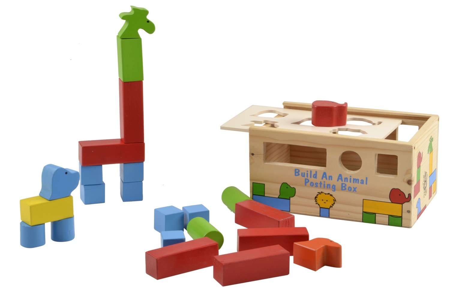 Skillofun Wooden Build an Animal Posting Box, Multi Color 1