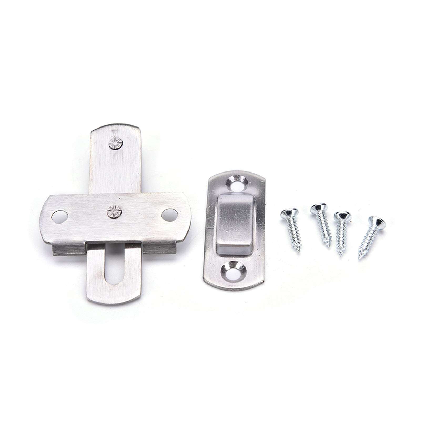 KJBGS Door Hardware One Set Stainless Steel Gate Door Bolt Latch Slide Lock Hardware + 4pcs Screw for Home Safety Door Bolts Set Multi-Purpose Door Hardware Tools Door Replacement 2