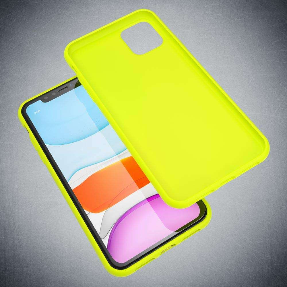 NALIA Neon Case Compatible with iPhone 11, Ultra-Slim Silicone Mobile Phone Case Soft Case Phone Cover Shockproof Thin Soft Rubber Protective Mobile Phone Back Cover Bumper Shell Skin Colour: Yellow 4