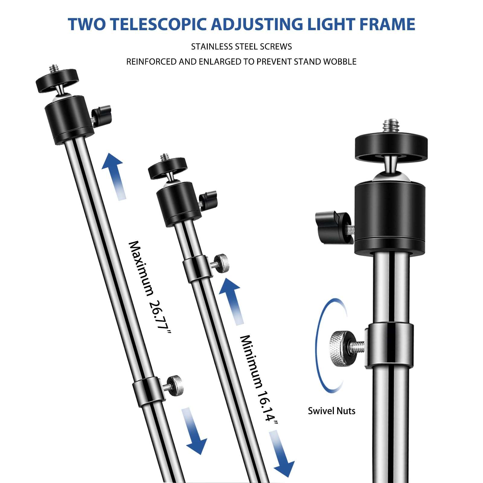 Danoib Trail Camera Mounting Bracket with 1/4" -20 Threaded Insert 360°Rotating Adjustable Holder Post for Game Camera Stand Pole, Night Fishing Lights (5) 5