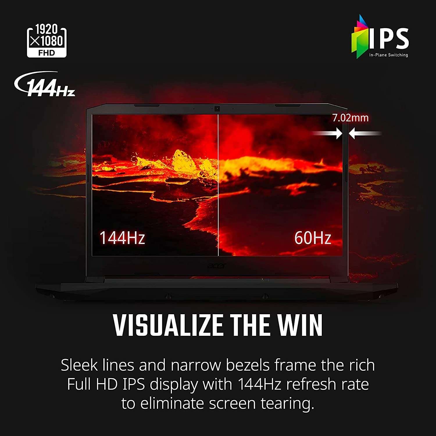 Acer Newest Nitro 17.3" IPS FHD 144Hz Gaming Laptop, Intel i7-11800H 8-Cores, 32GB RAM 1TB SSD, NVIDIA RTX 3060, Killer WIFI6, RJ-45, Backlit Keyboard, Windows 10 Home (AN517-54-72Z3, Black) 5