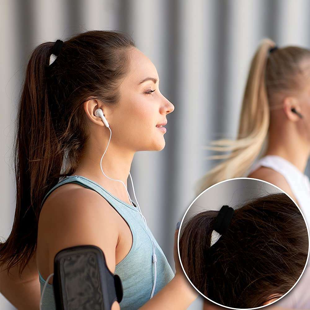 MANODHRUVA Beauty Products Ponytail Holder (Black, Pack of 36 Pieces) Cotton Hair Elastic Rubber Bands for Pony | Tight, Non-slippery, Stretchable 5