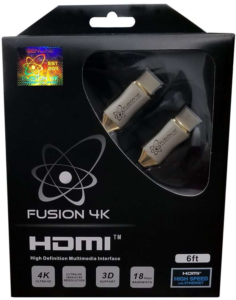 Fusion4k High Speed 4K HDMI Cable (4K @ 60Hz) - Professional Series (6 Feet) 1