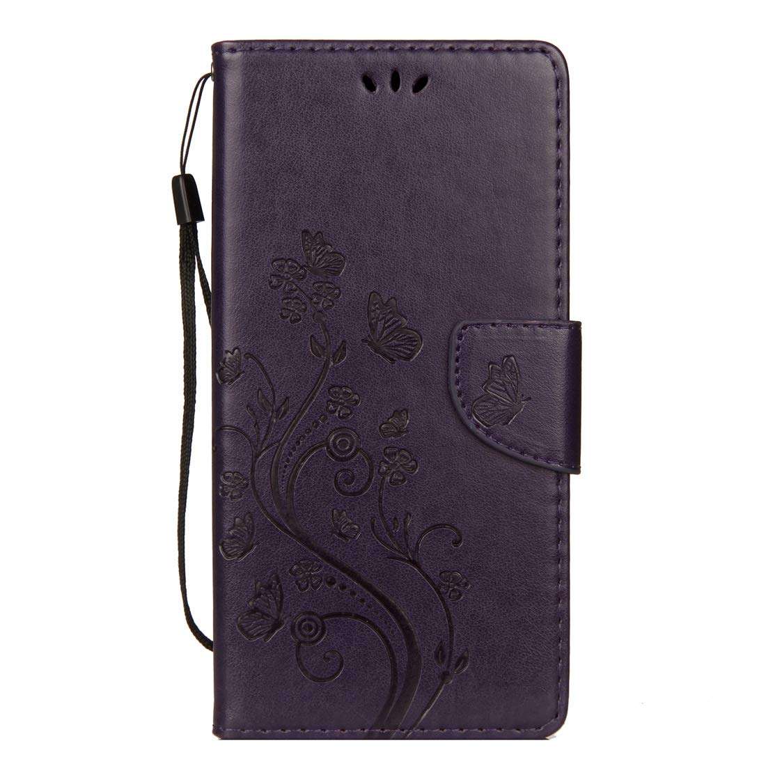 DINGXUEMEI XUEMEI CASE Multi-Functional Cell Phone Cases & Covers Embossed Butterfly Pattern Horizontal Flip Leather Case with Card Slot & Holder & Wallet & Lanyard for Galaxy Note9(Black) 2