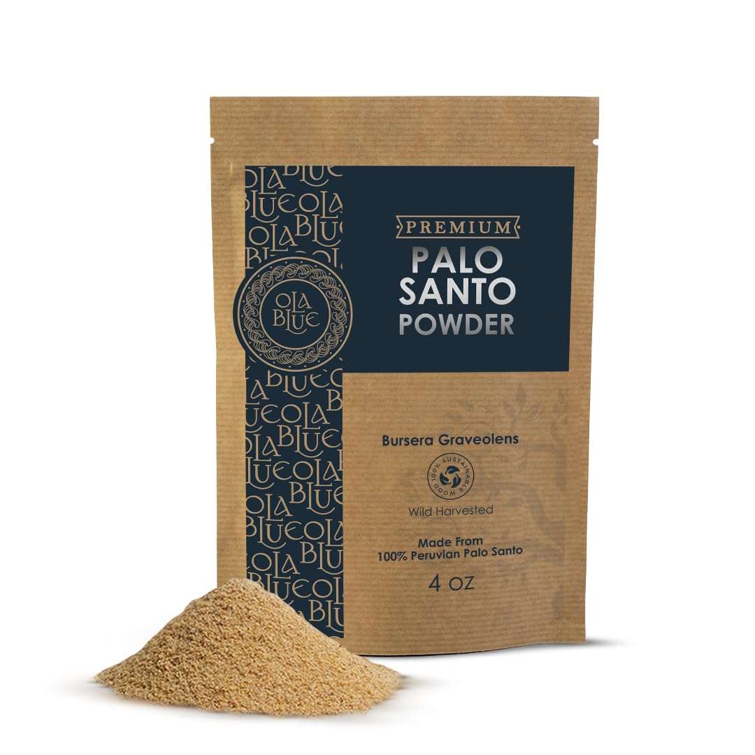 Palo Santo Powder 4oz Natural and Sustainable from Peru Incense Powder for Smudging, Energy Cleansing, Meditation - sustainably Harvested Aromatic Resin Organic Incense 1