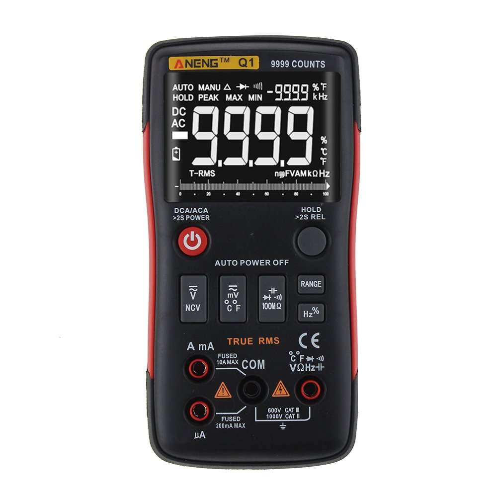 ANENG Q1 True-RMS Digital Multimeter Esr Meter Testers Automotive Electrical Dmm Transistor Peak Tester Meters Resistor - Red 1