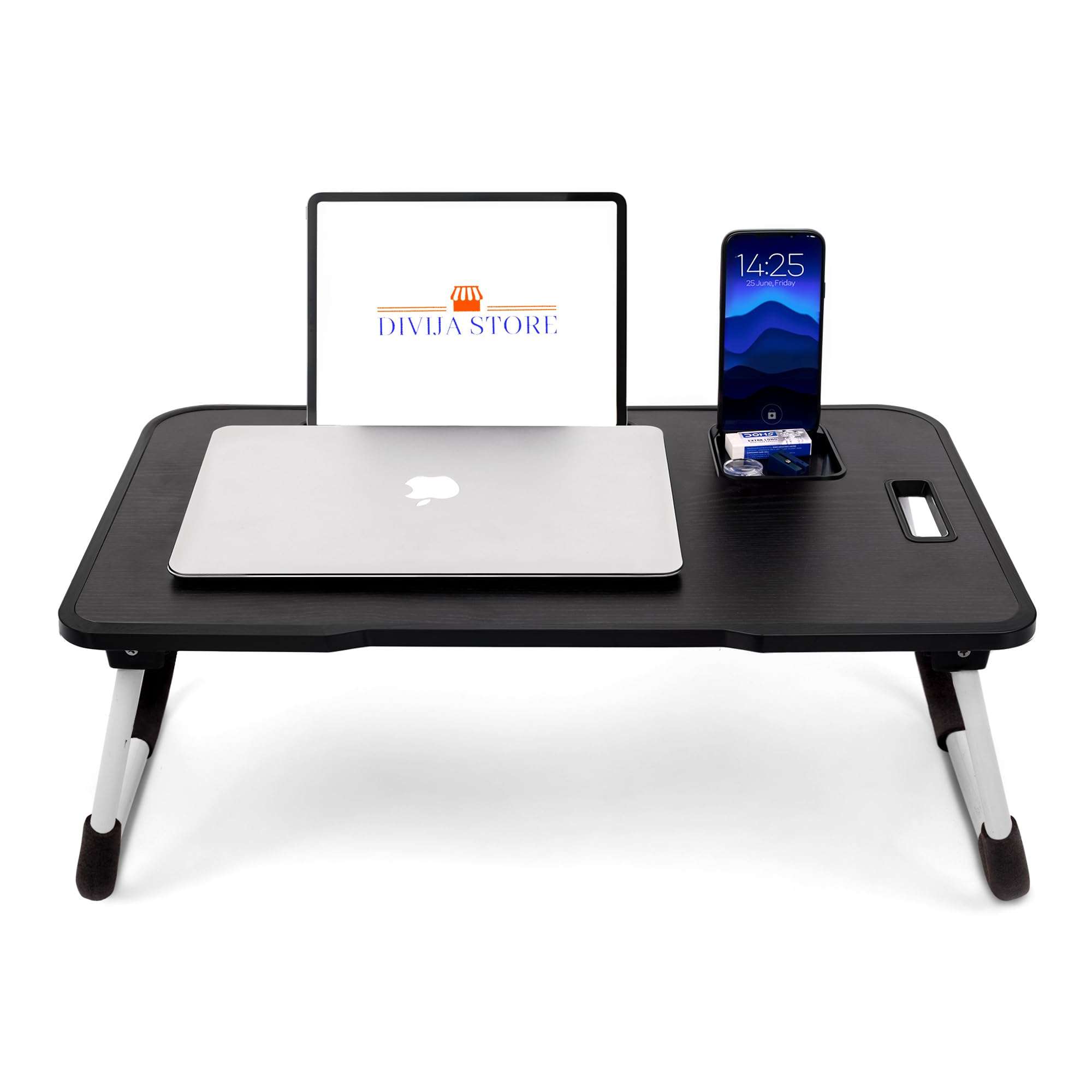 mistri Yerose Office Table For Home/Writing Desk For Office/Folding Table For School/Folding Study Table/Work From Home Multipurpose Table (Black) Wood, 15 Cm, 10 Centimeters 4