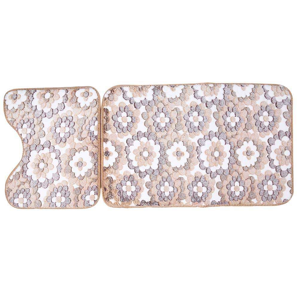 WorldCare® Pink : Super Soft Thick Brighten Color 2Pc S Bathroom Memory Foam Rug Mats For Kitchen Bedrom Bathroom 3