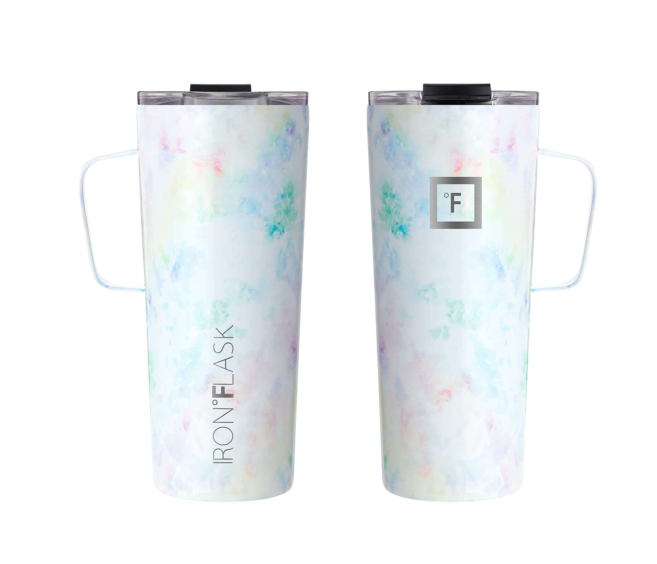 IRON °FLASK Grip Coffee Mug - Leak Proof, Vacuum Insulated Stainless Steel Bottle, Double Walled, Thermo Travel, Hot Cold, Water Metal Canteen - Fire, 16 Oz - Rubber Bottom 3