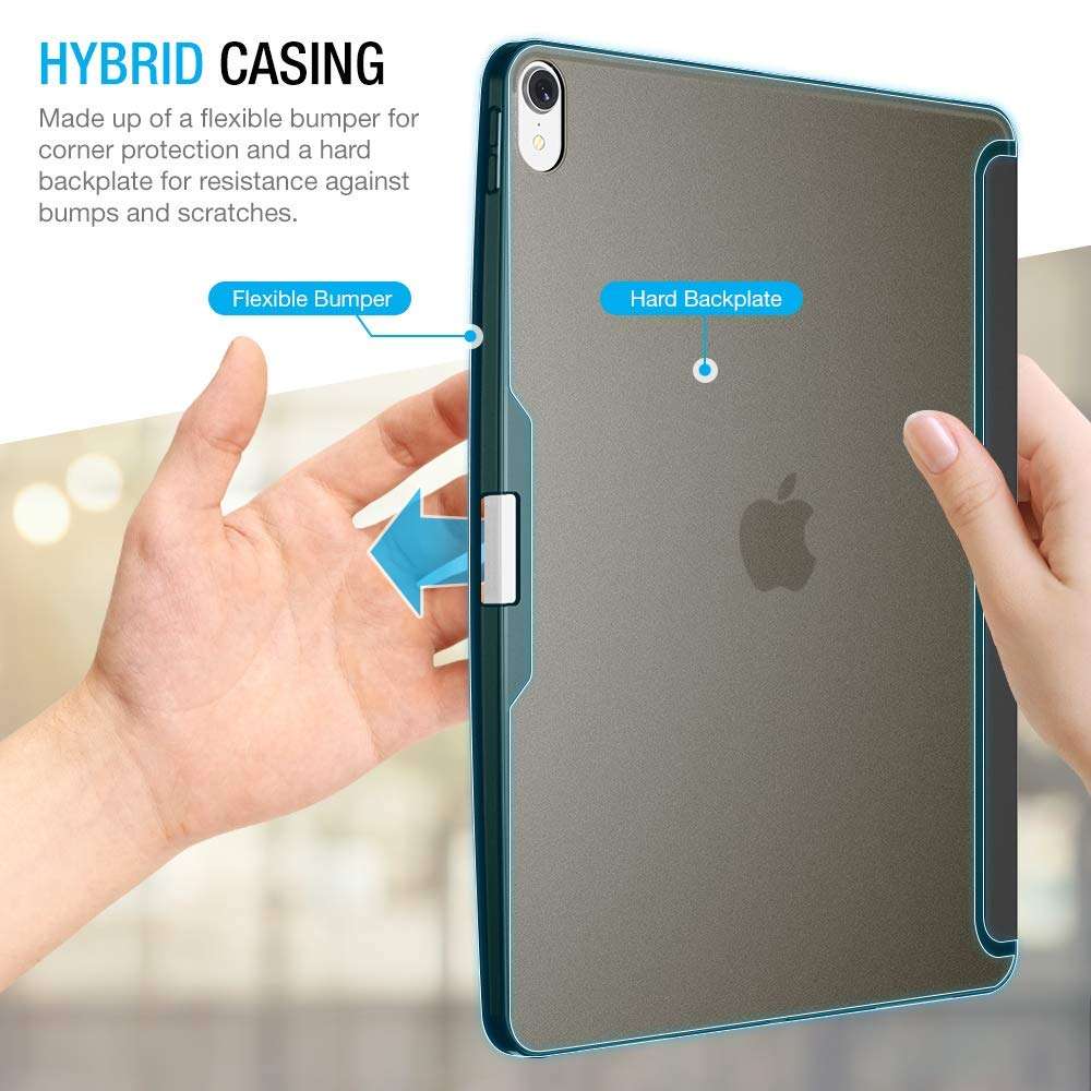 Original Case for iPad Pro 12.9 inch 2018 3rd Generation A1876/A1895/A2014/A1983 Ultra Slim Fit Hard Cover Pencill Compatible.Auto Wake/Sleep - Black 3