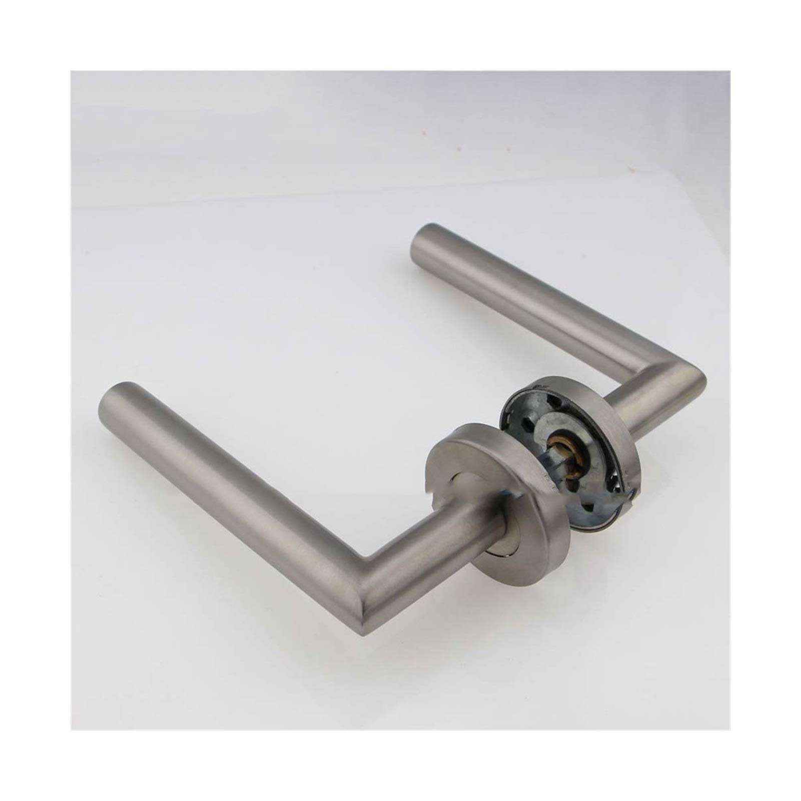 WSZMD Closet Passage Door Locks Modern Stainless Steel Entry Door Lever Handles,Right Angle Tubehandle,Door Handle，Stainless Steel Door Lever 3