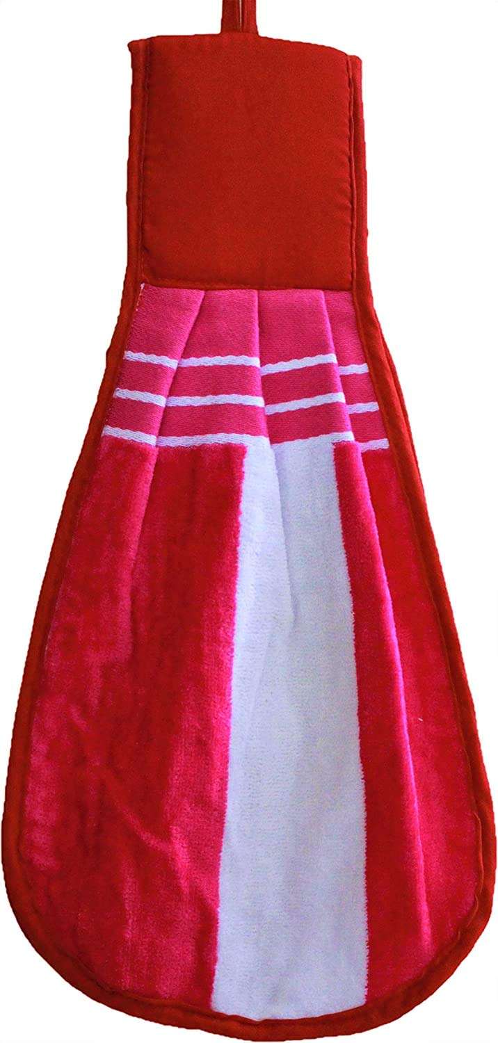 N G Products Double Sided Printed Soft Cotton Hanging Hand Towel Napkin for Wash and Kitchen Basin (Multicolor) - Pack of 3 2