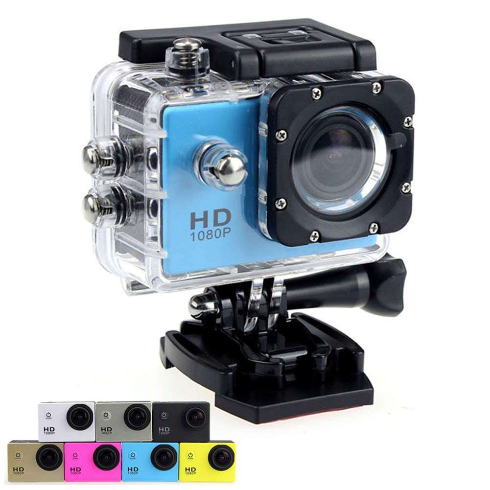 Tongmao Original SJ4000 Sport Action Camera 1080P 12MP HD Waterproof DV Camcorder 170°Wide Angle 2-inch LCD Screen 1050mAh Rechargeable Battery 11 Free Installation Accessories Kit (Blue) 1