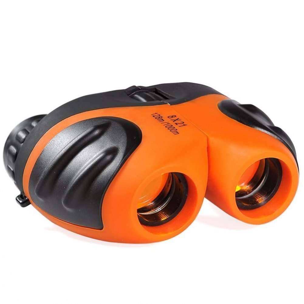Orange Kids Binoculars 8 X 21 for Bird Watching, Watching Wildlife or Scenery, Game, Mini Compact and Image Stabilized, Best Gifts for Children 2