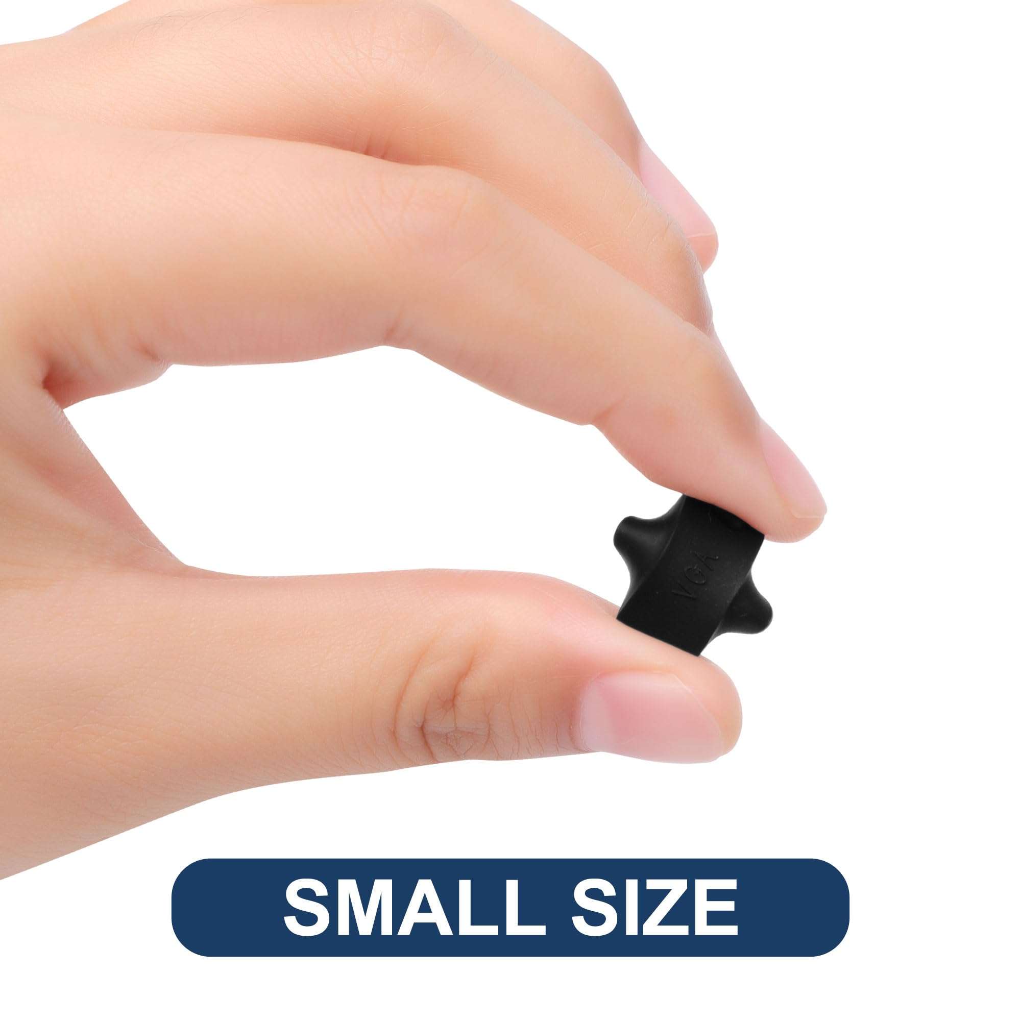 uxcell Silicone VGA Female Port Cover Anti Dust Cap, Port Plug Protector for D-Sub Serial 16mm x 9mm 10pcs Black 6