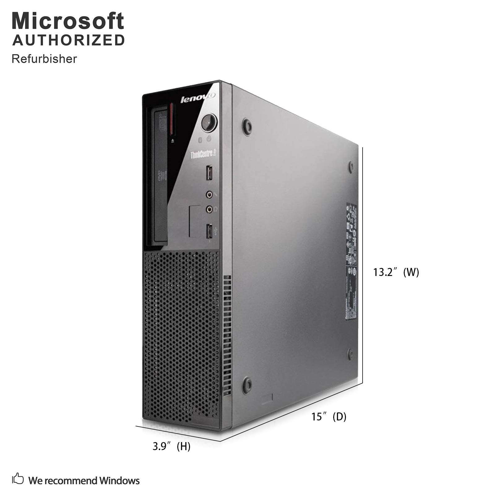 Lenovo ThinkCentre E73 Small Form Factor PC, Intel Core i3-4130 3.4GHz, 8G DDR3, 500G, DVD, Windows 10 Pro 64 Bit-Multi-Language Supports English/Spanish/French(Renewed) 4