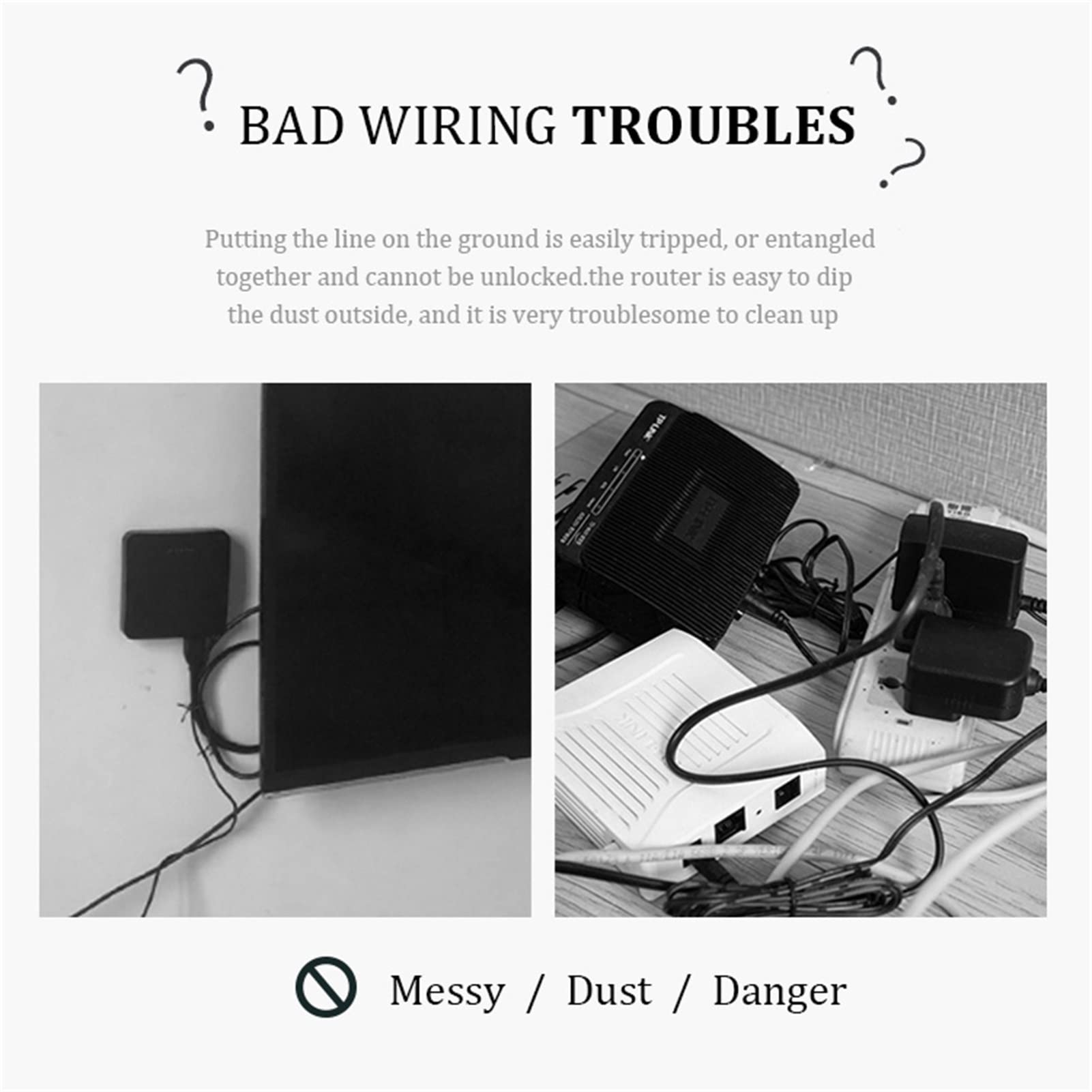 Wood Color Hider Rack Organizer for Wireless WiFi Router Storage Cable Cord Management Box (Color : 40x10x20cm) 4