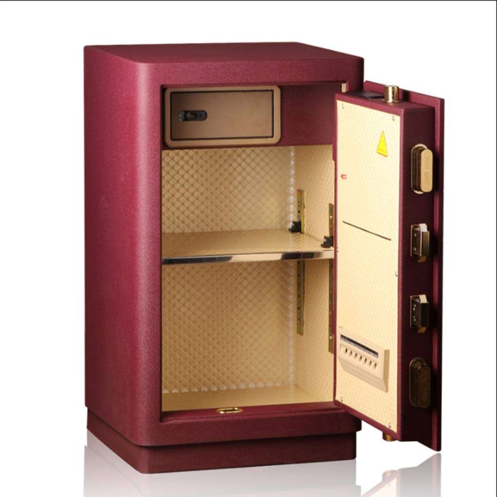 WANGJUNXIU Large Safes, 80CM High Security Electronic Digital Safe All Steel Study Bedroom Password Safes, Cash Box Hotel, Office Private Filing Cabinet Fireproof Deposit Box Safe Box 4