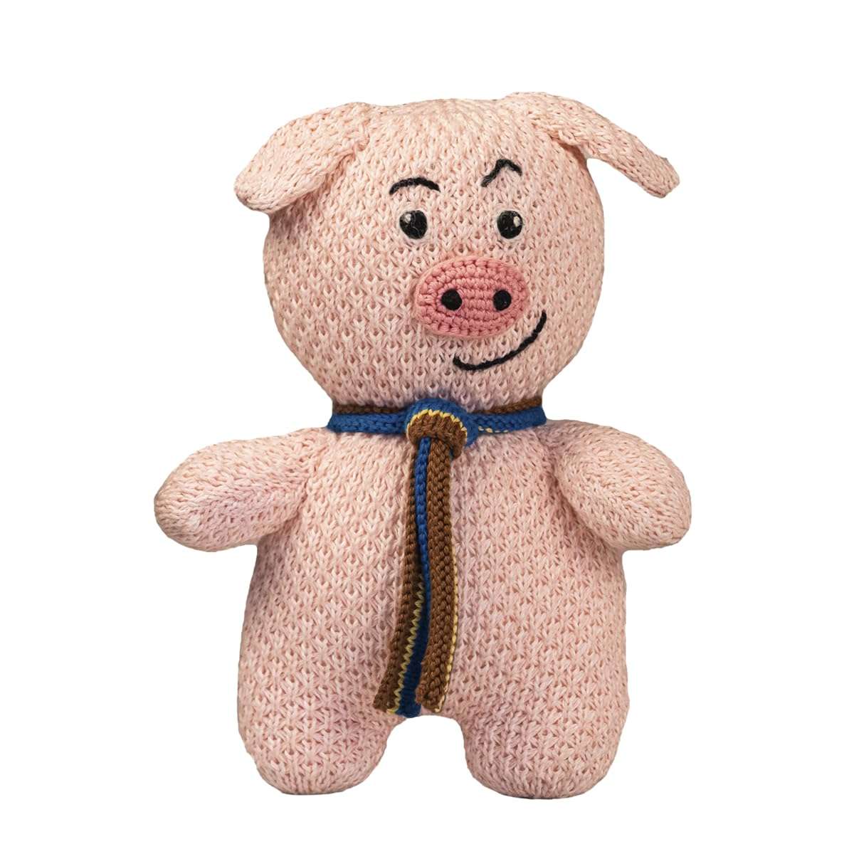 VAP MARRRIANO The Entrepreneur Piggy, Doll 100% Cotton Hand Knit Made in Peru, 10 INCHES Color Pink 1