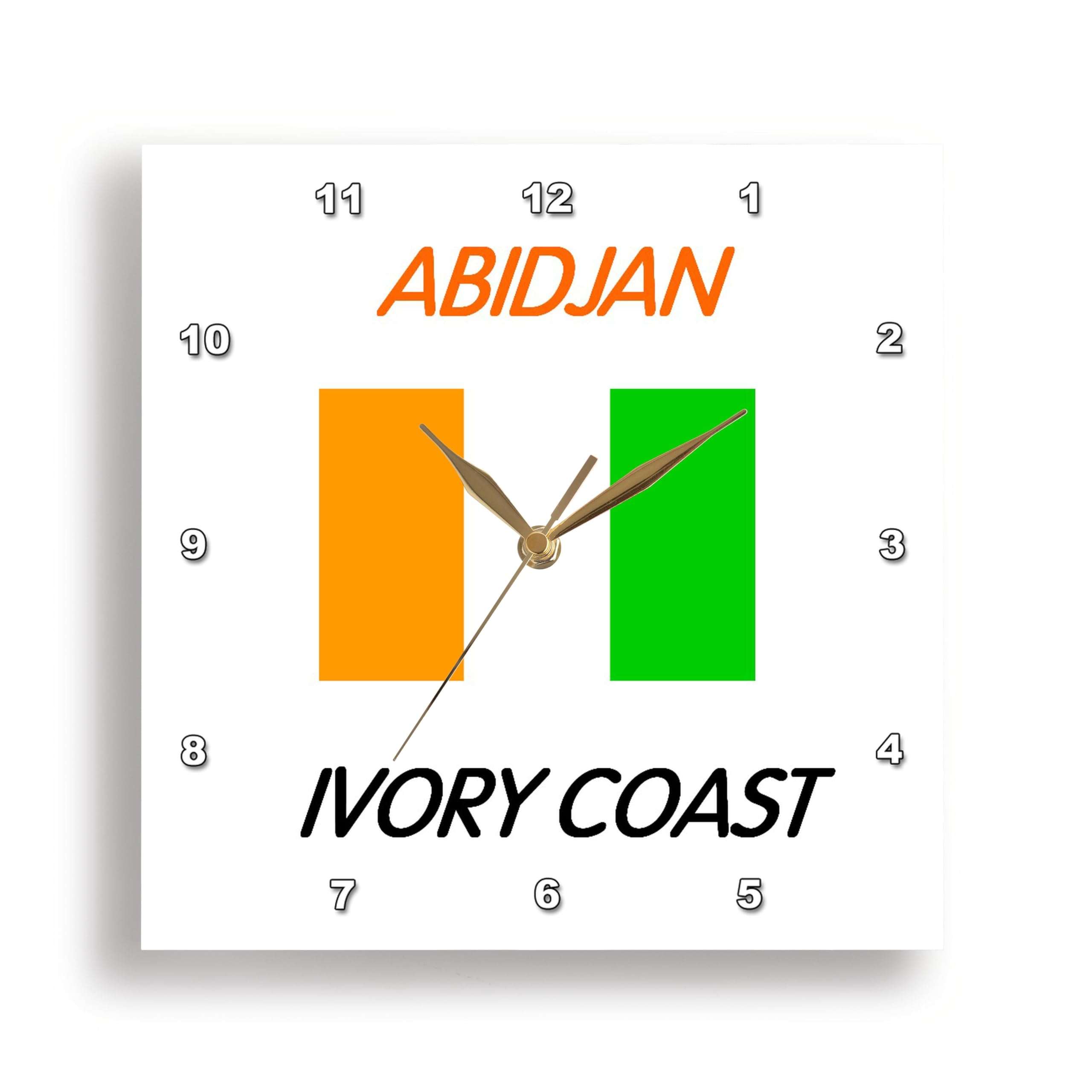 3dRose Wall Clock Silent - 15 inch - Image of Name Durban South Africa with Countrys Flag - Lens Art by Florene - African Cities with Flag 1