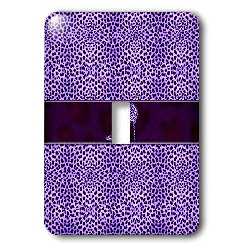 3dRose lsp_38693_1 Cheetah Print And Stiletto Heel Single Toggle Switch, Purple 1