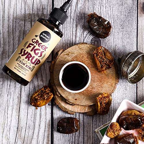 Urban Platter Greek Figs Syrup, 200ml (Product of Kymi, Preservatives Free, 100% Figs, Natural Sweetener, Perfect for Desserts, Salads, Cocktails, Baking) 6