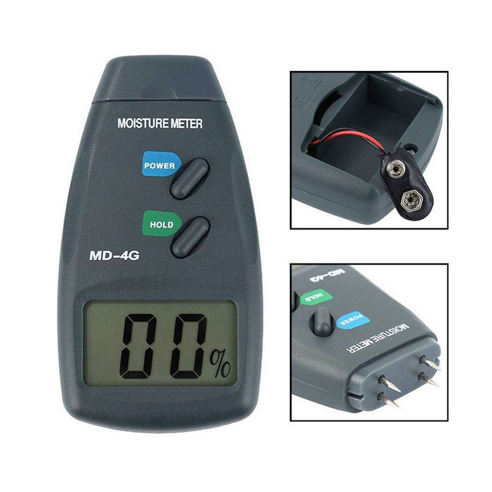 WZCUICAN Moisture Meters Wood Moisture Meter Large Screen Liquid Crystal Display Digital 0-99.9% Wood Humidity Tester Timber Damp Detector 3