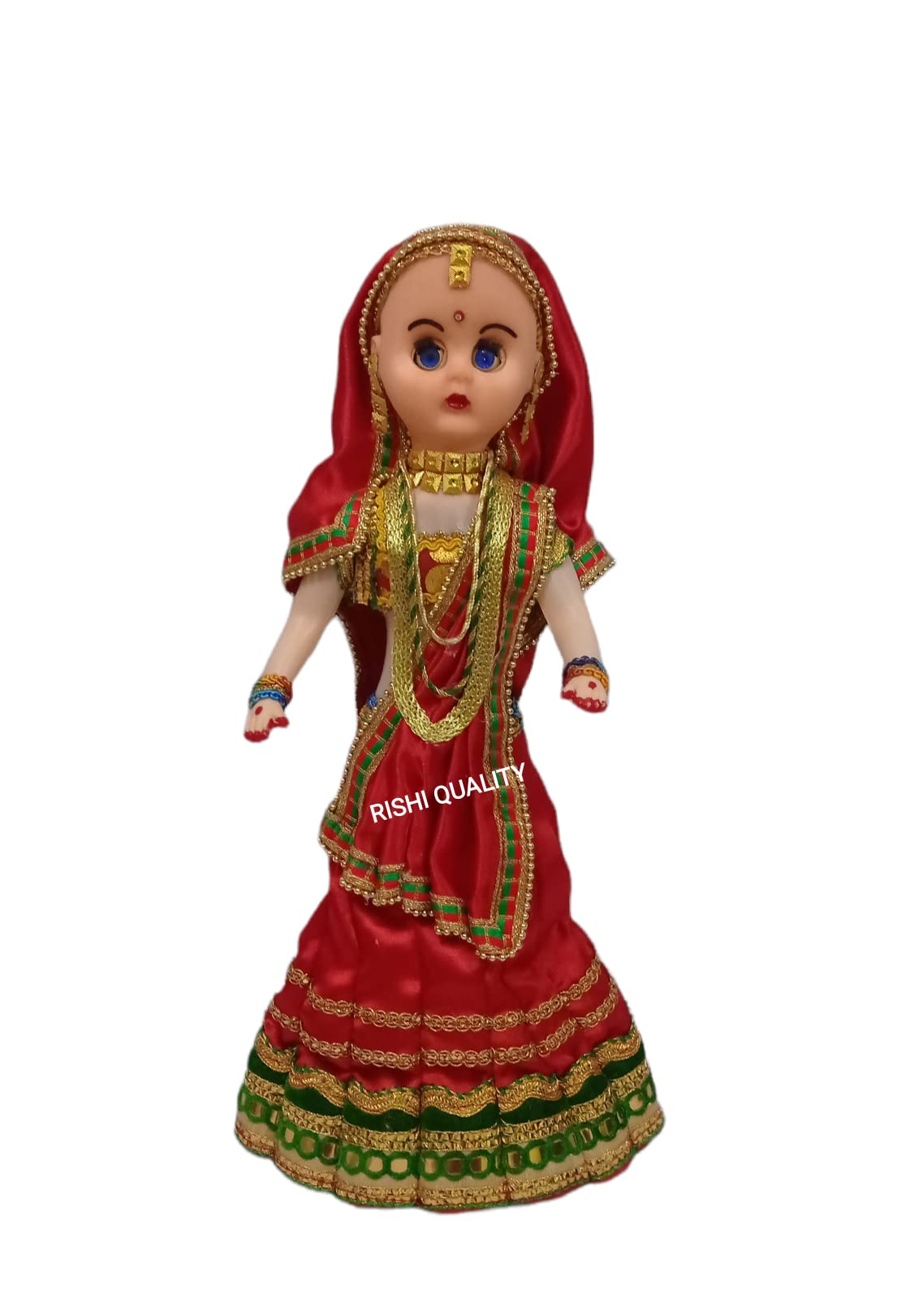 RISHI QUALITY Beautiful Bridal Doll Toy. Doll with Accessoires for Playing. Birthday Return, Wedding, Diwali Gift. (Bride Doll)