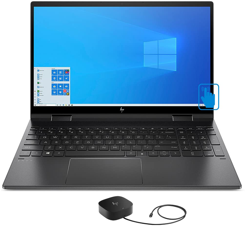 HP Envy x360 -15 Home & Business 2-in-1 Laptop (AMD Ryzen 5 5500U 6-Core, 8GB RAM, 512GB PCIe SSD, AMD Radeon, 15.6" 60Hz Touch Full HD (1920x1080), Active Pen, Fingerprint, WiFi, Win 11 Pro)