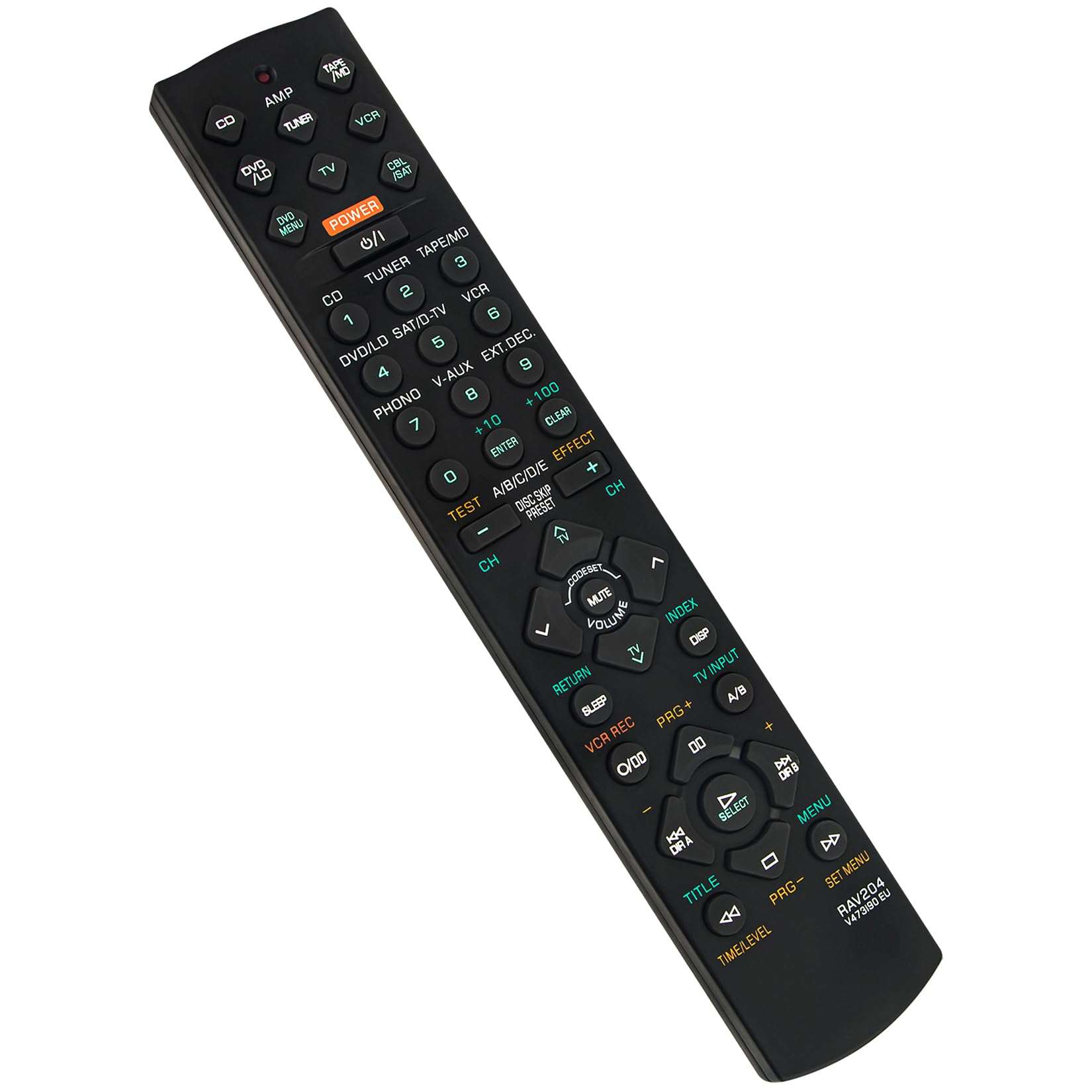 RAV204 V473190EU Replacement Remote Control Applicable for Yamaha Surround Sound System YHT-33 RX-V496RDS HTR-5240 RX-V496 YHT-23 HTR-5240RDS YHT-17 6