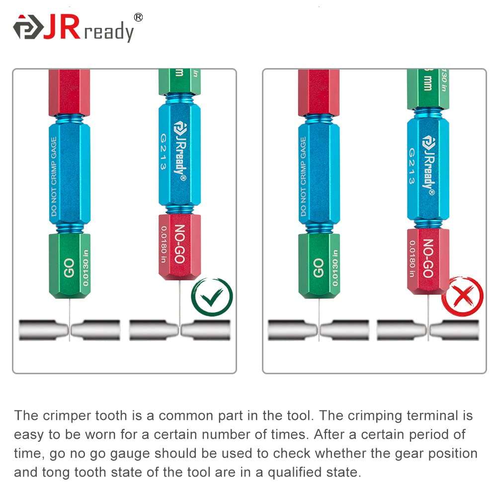 JRready ST2119-AS2 Eight Indent Crimping Tool KIT M22520 2 01 series crimper with 37 Positioner and GO NO GO GAUGE G125 for Aviation Aerospace and miniature electrical connector 6