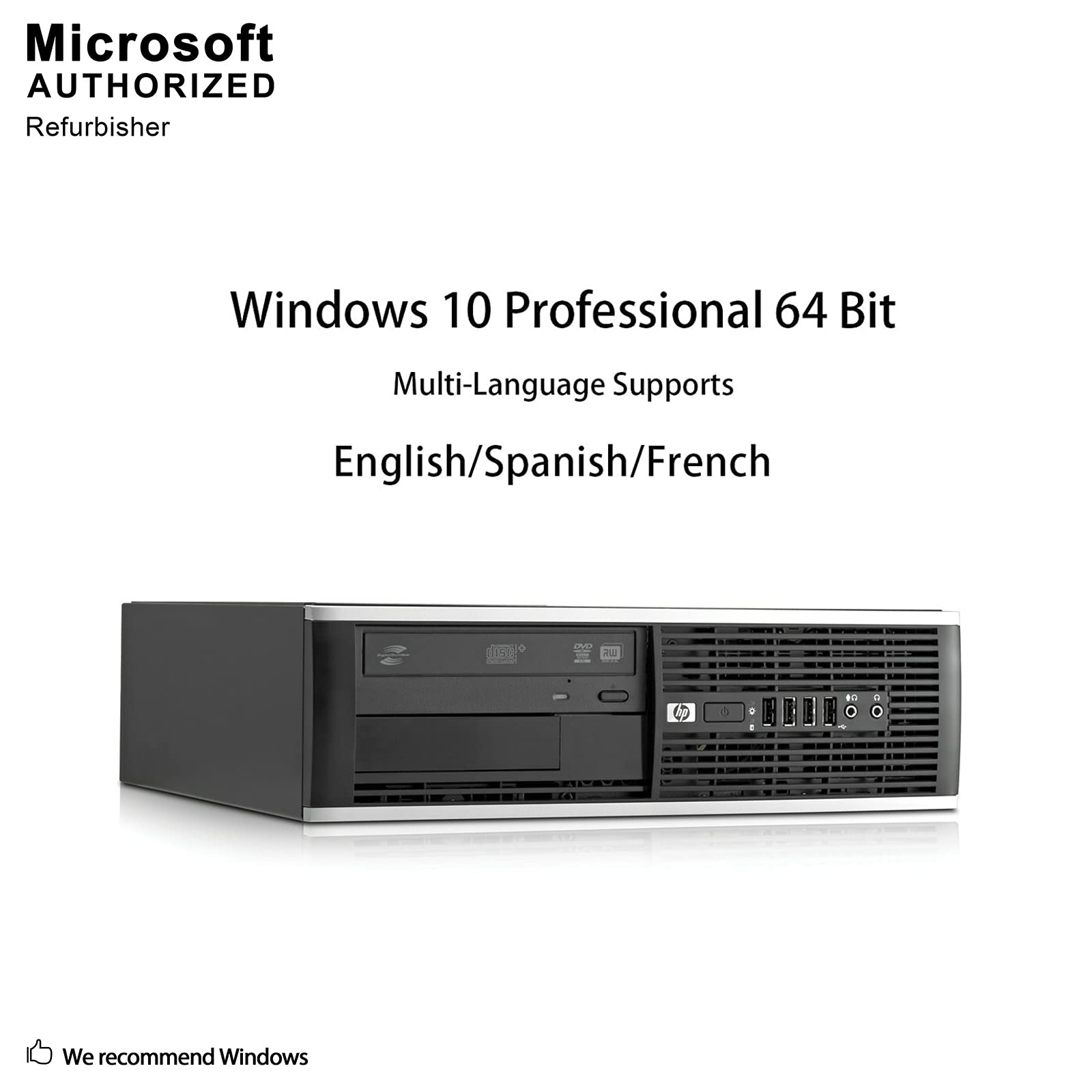 HP 6300 Pro Small Form Factor Business Desktop Computer, Intel Core i5 Quad Core Processor up to 3.6GHz, 16GB DDR3 RAM, 2TB HDD, DVD, Windows 10 Professional (Renewed) 4