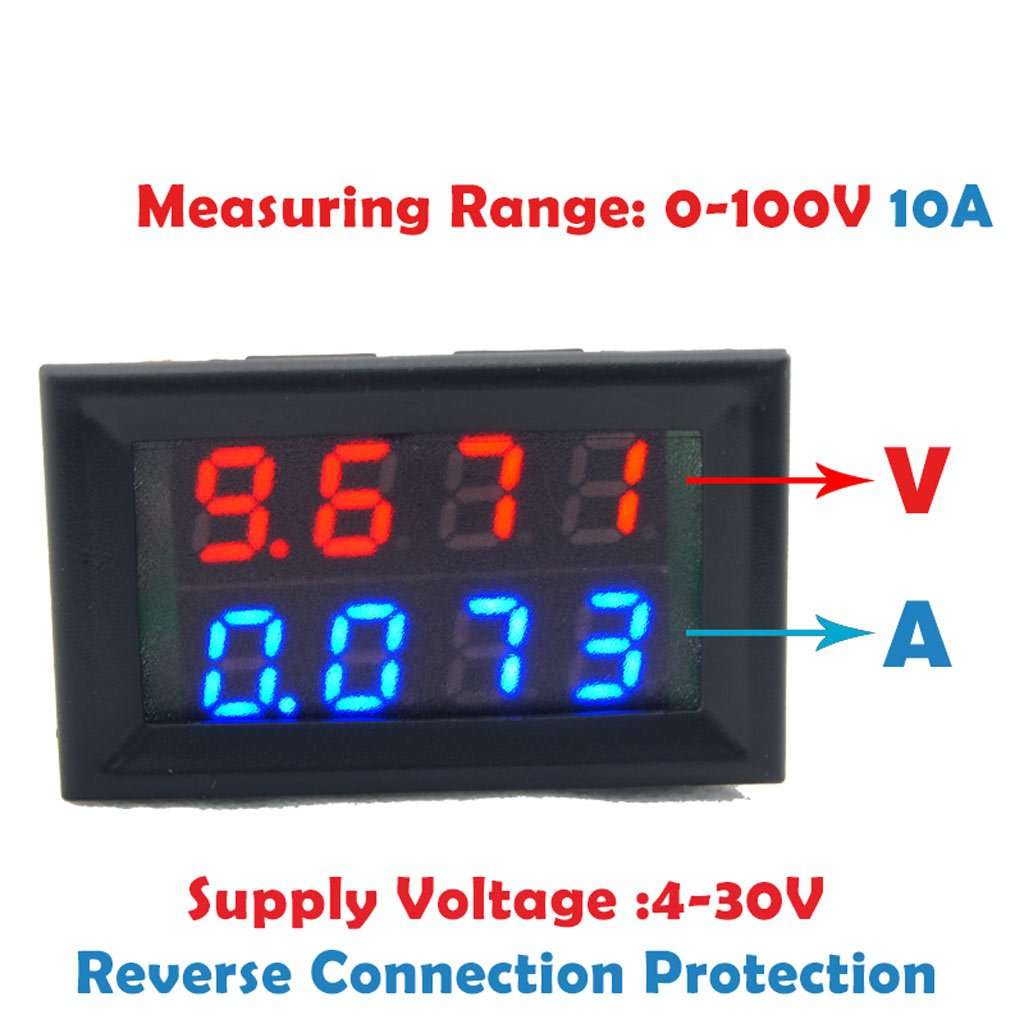 CHBC 0.28 inch Digital DC 4 Bit DC 100V 10A Voltmeter Ammeter Voltage Current Meter 2