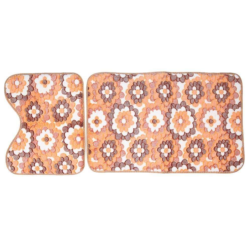 WorldCare® Pink : Super Soft Thick Brighten Color 2Pc S Bathroom Memory Foam Rug Mats For Kitchen Bedrom Bathroom 2