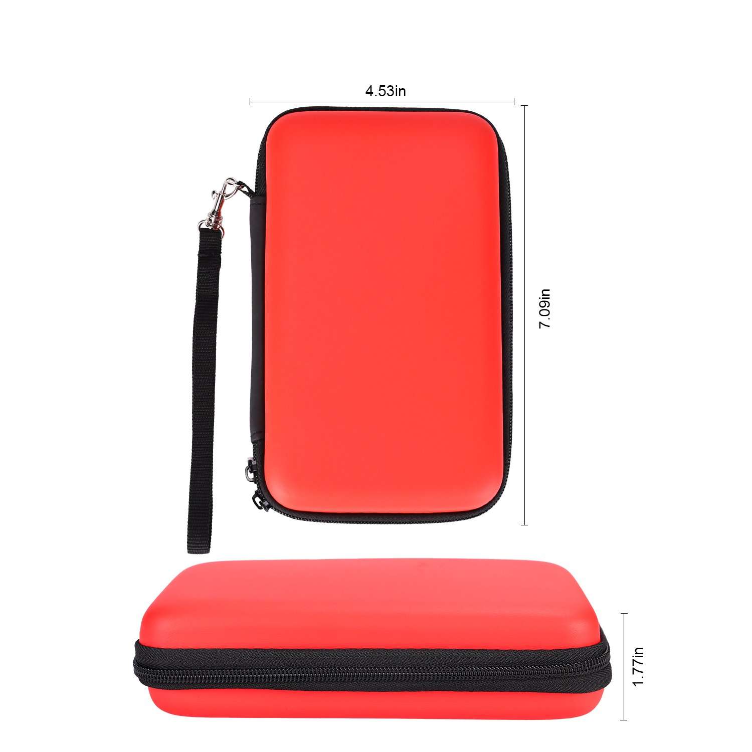 AKWOX Carrying Case Compatible with for Nintendo New 3DS XL,3DS XL,Hard Travel Protective Shell for Console& Game (Red) 6