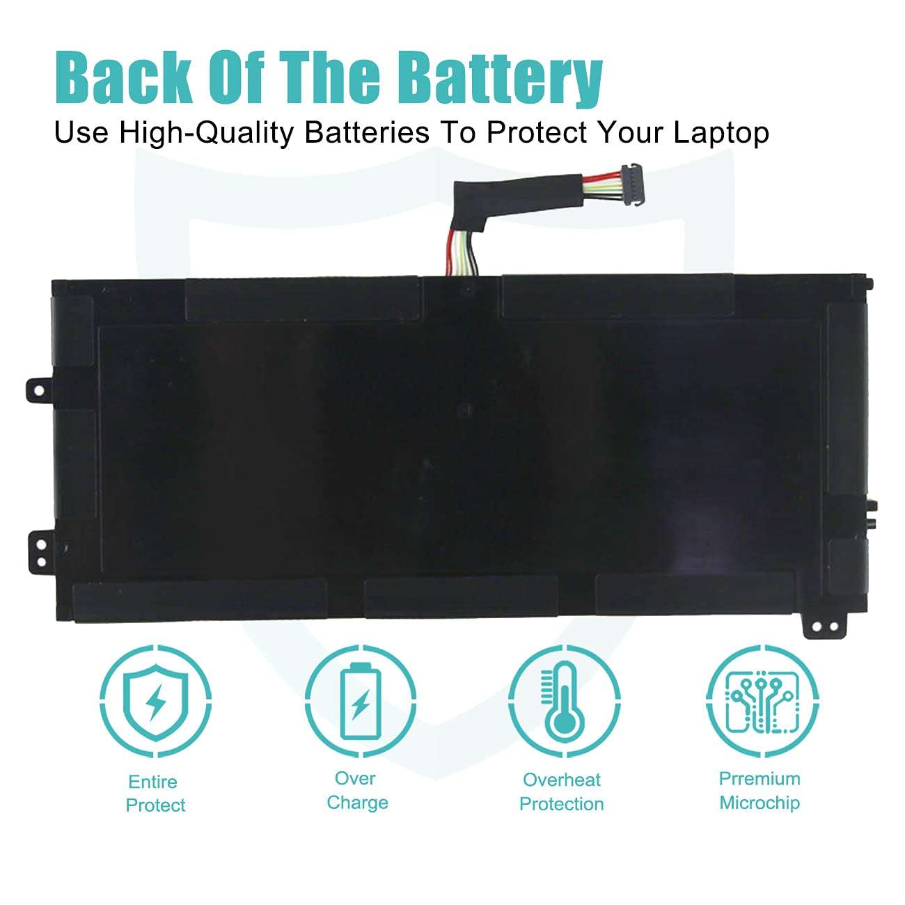 EFOHANA L13M4P61 Laptop Battery Replacement for Edge 15 80H1 80K9 Series Notebook 121500252 L13L4P61 121500253 7.3V 44.4Wh 6200mAh 4-Cells 3