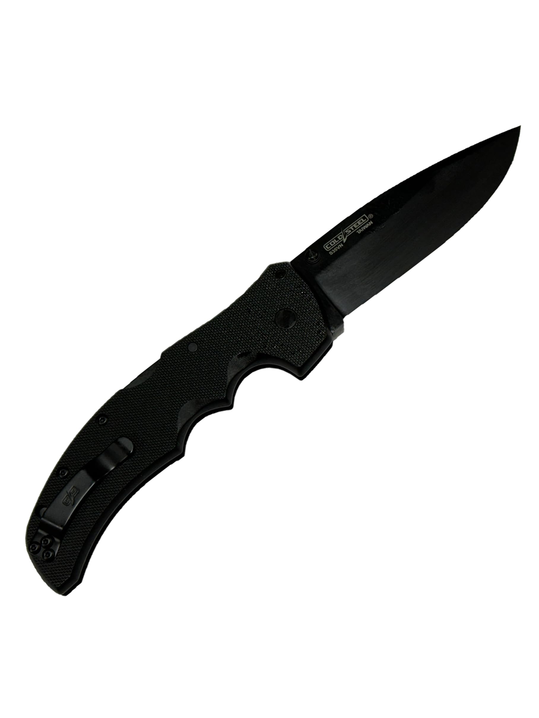 Cold Steel Recon 1 Series Tactical Folding Knife with Tri-Ad Lock and Pocket Clip - Made with Premium CPM-S35VN Steel, Spear Point, Black 4