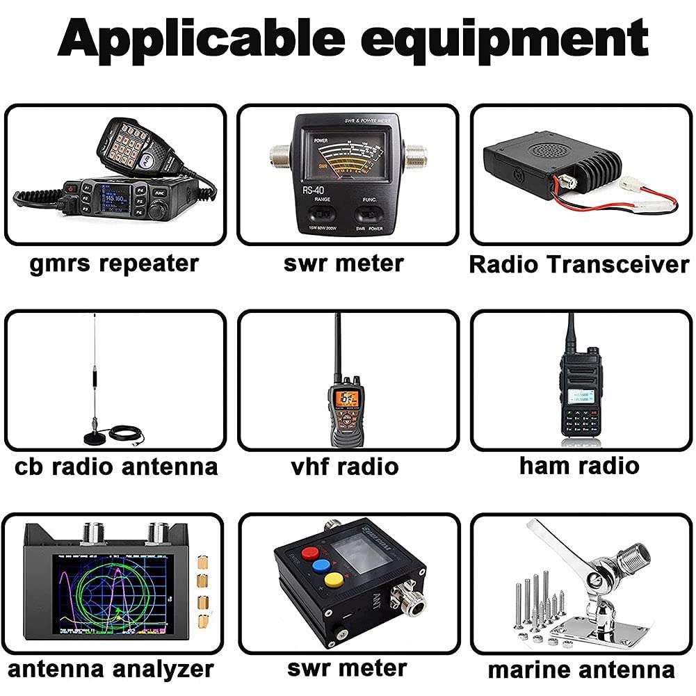 onelinkmore CB Radio Cable PL259 Jumper 50 Ohm Coax Cable Connector 16ft Antenna Cable UHF Male Antenna Cable Male To Male Cable,PL259 Jumper for CB Ham Radio Antenna Analyzer Dummy Load and SWR Meter 2