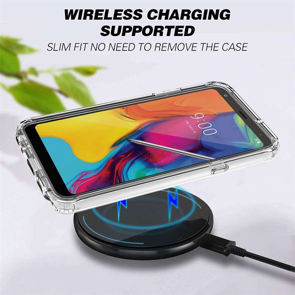 Compatible with LG Stylo 5 Phone Case, LG Stylo 5/5 +/5V/LG stylo 5 Plus Case,Marble PC,Hard Back Protective Cover,Scratch Resistant,Shock Absorption,Soft Silicone TPU Bumper,Hybrid Slim Case,Blue 3