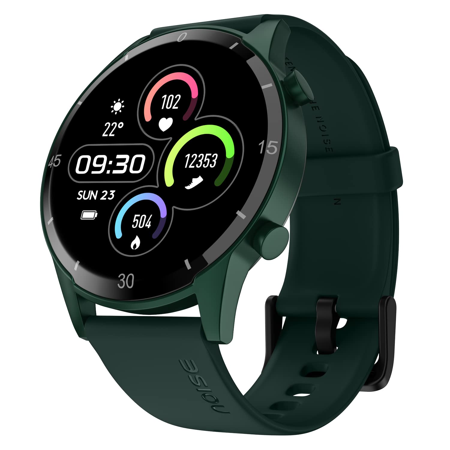 Noise Agile 2 Buzz Bluetooth Calling Smart Watch with 1.28" TFT Display,Dual Button,in-Built Mic & Speaker,AI Voice Assistant, Health Suite,in-Built Games, 100 Watch Faces-(Olive Green)