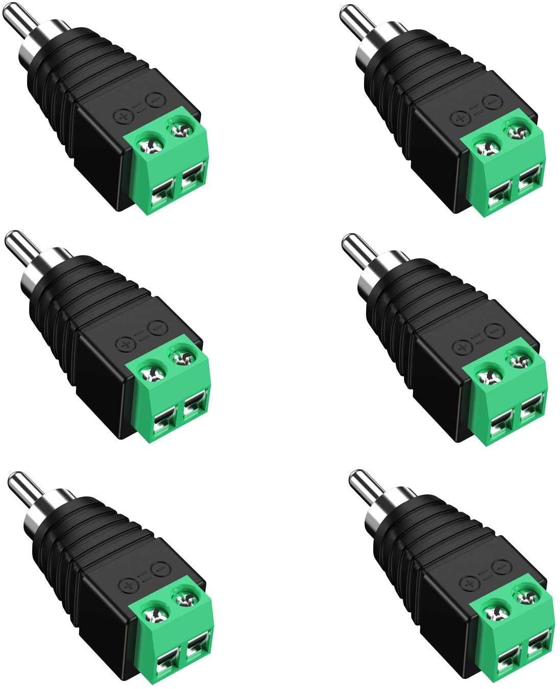 Power prime AV Screw Terminal Adapter, Solderless Converter Audio VidePower prime Speaker Wire Connectors, CCTV Applications Power prime Male Cable Screwdriver Included 1