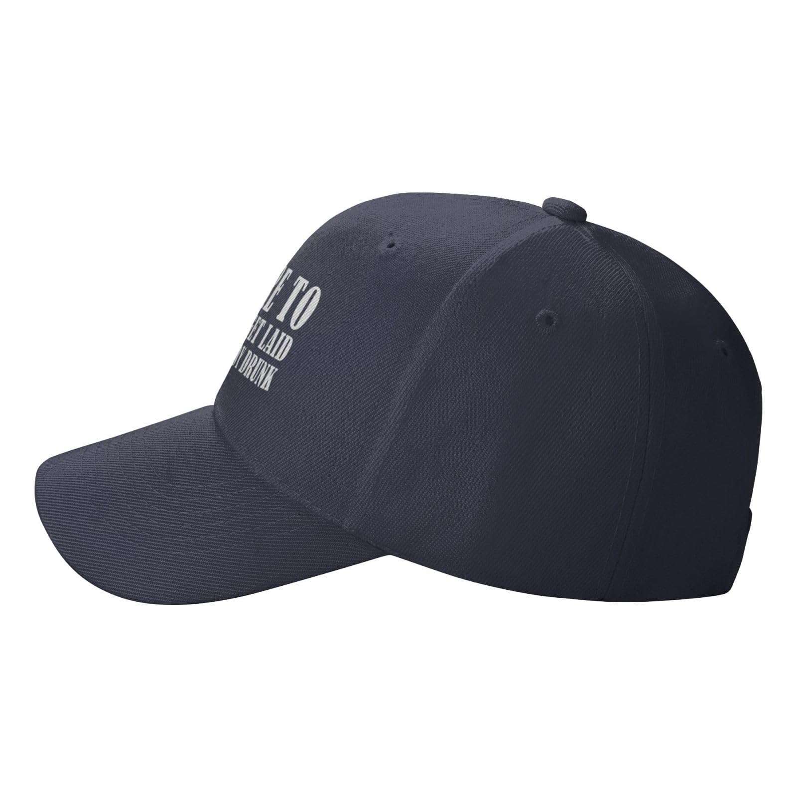 Maikeway I'm Here to Drink and Get Laid and Im Already Drunk Baseball Cap Breathable Hat Hat Adjustable Strap for Men Women Navy Blue 4