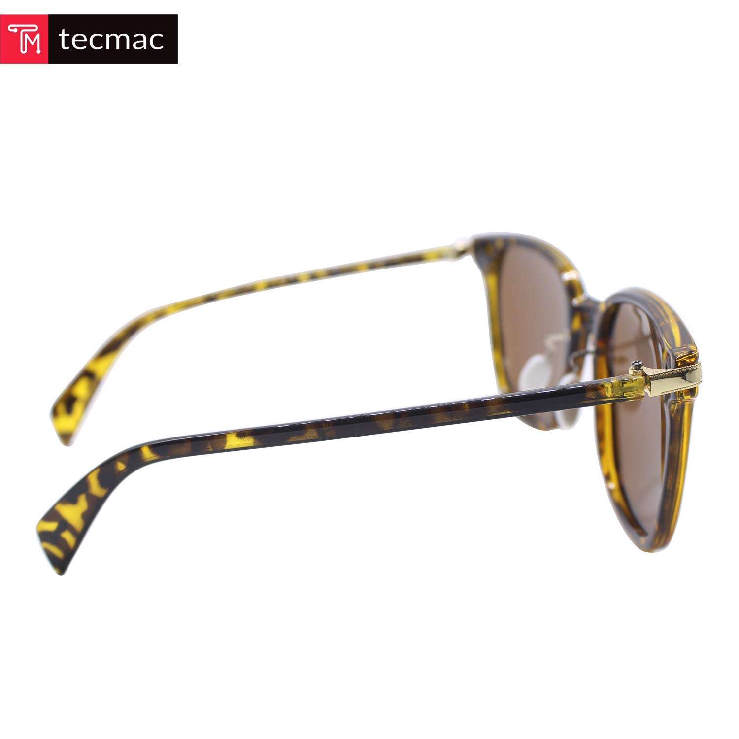 TecMac P0811 Wayfarer UV400 Polarized Mirror Lens Leopard Print Design Sunglasses for Unisex for Driving, Fishing, Outdoor Activities (Brown) 6